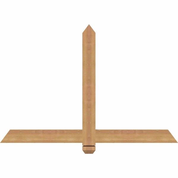 Ekena Millwork Eugene Smooth Timber Gable Bracket, Western Red Cedar, 48"W x 32"H x 1 1/2"D x 3 1/2"F, 16/12 Pitch GBW048X32X0204EUG00SWR - main